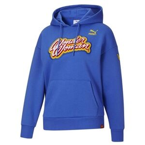Women's Blue Puma X Dc Justice League Wonder Woman Hoodie Size XS